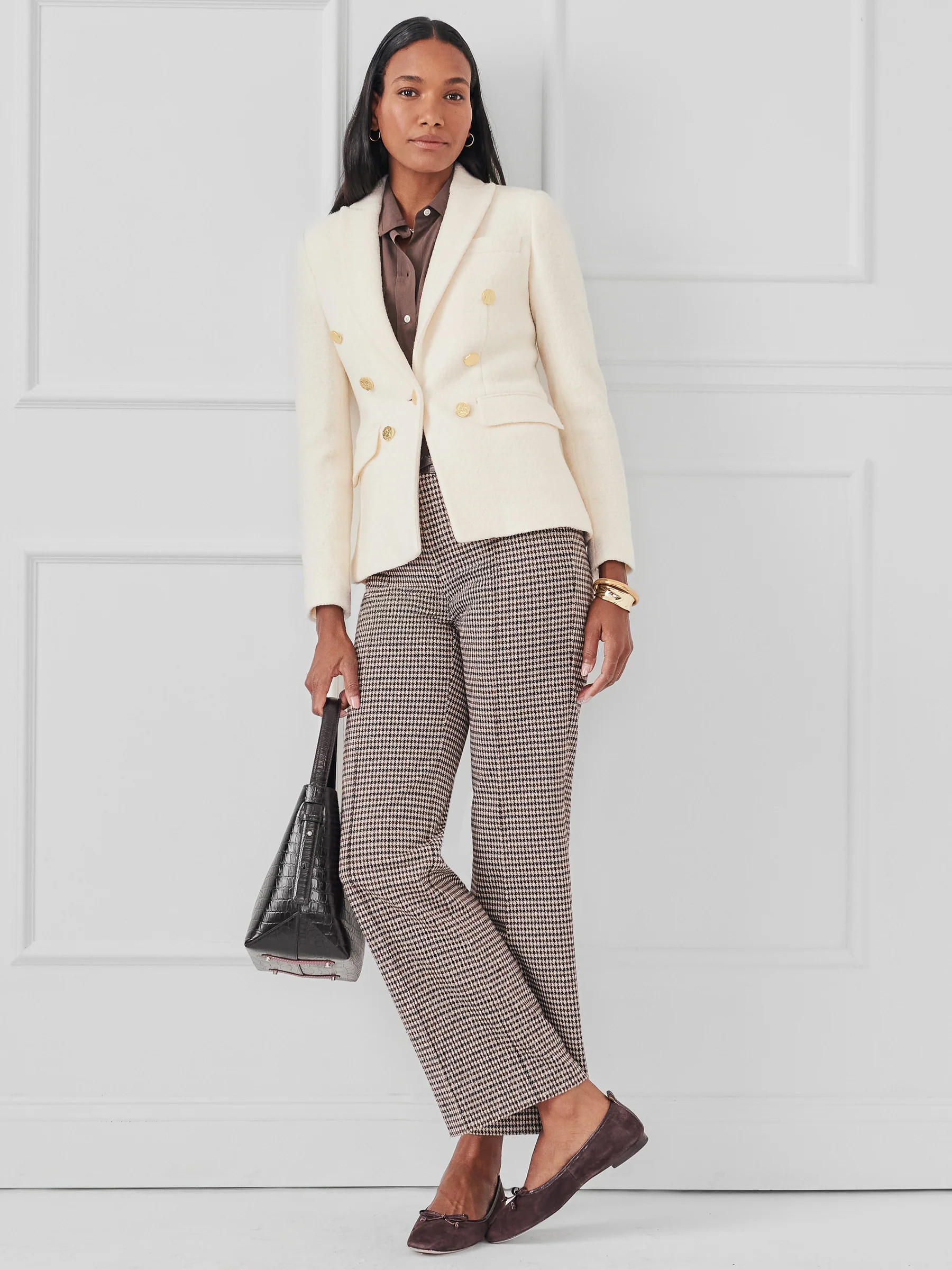 Cream Solid Genevieve Blazer | Women's Jackets & Outerwear | J.McLaughlin | J.McLaughlin