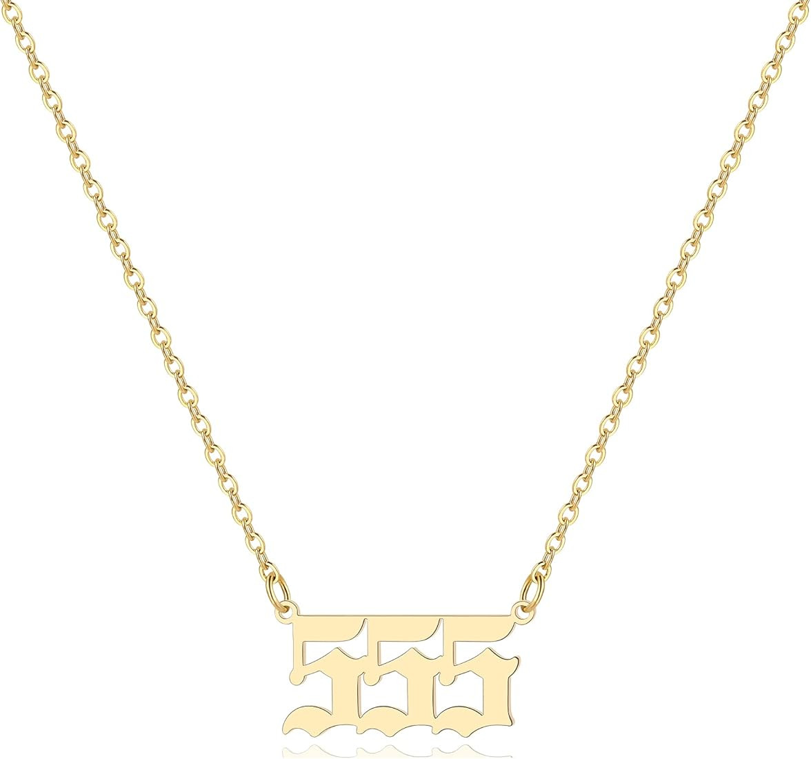 Tavuala Angel Number Necklace For Women, 18K Gold Plated 000 111 222 333 444 555 666 777 888 999 ... | Amazon (US)
