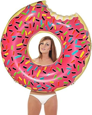 Inflatables Giant Pool Float Donut - Strawberry | Amazon (US)