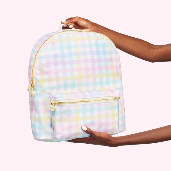 Rainbow Gingham Classic Backpack | Customizable Barbie Backpack - SCL | Stoney Clover Lane