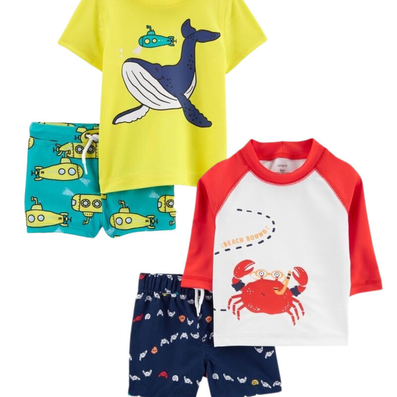 Baby 4-Piece Rashguard & Swim Trunk Set | Carter's