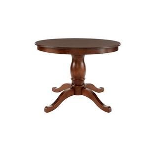 Walnut Finish Round Dining Table for 4 (41.7 in. L x 29 in. H) | The Home Depot