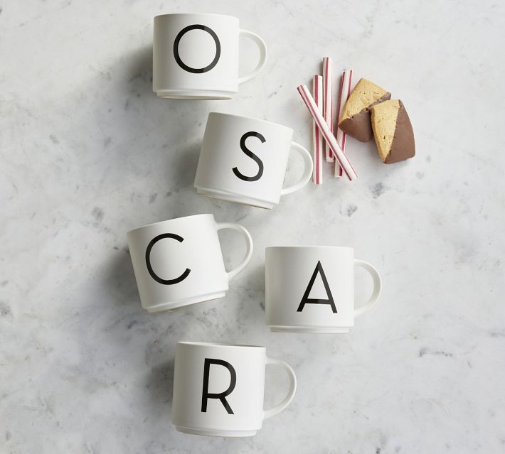 Mason Stoneware Stackable Alphabet Mug | Pottery Barn | Pottery Barn (US)