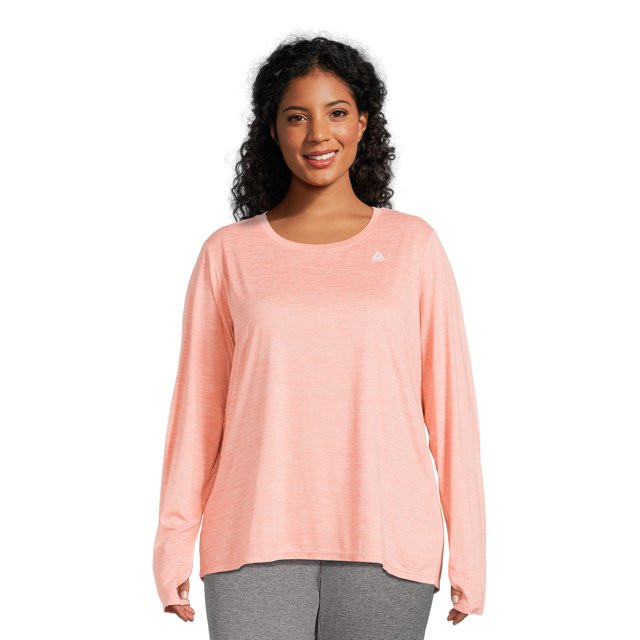 Reebok Women's Plus Size Elite Duo Performance Seamed Hoodie with Side Pockets - Walmart.com | Walmart (US)