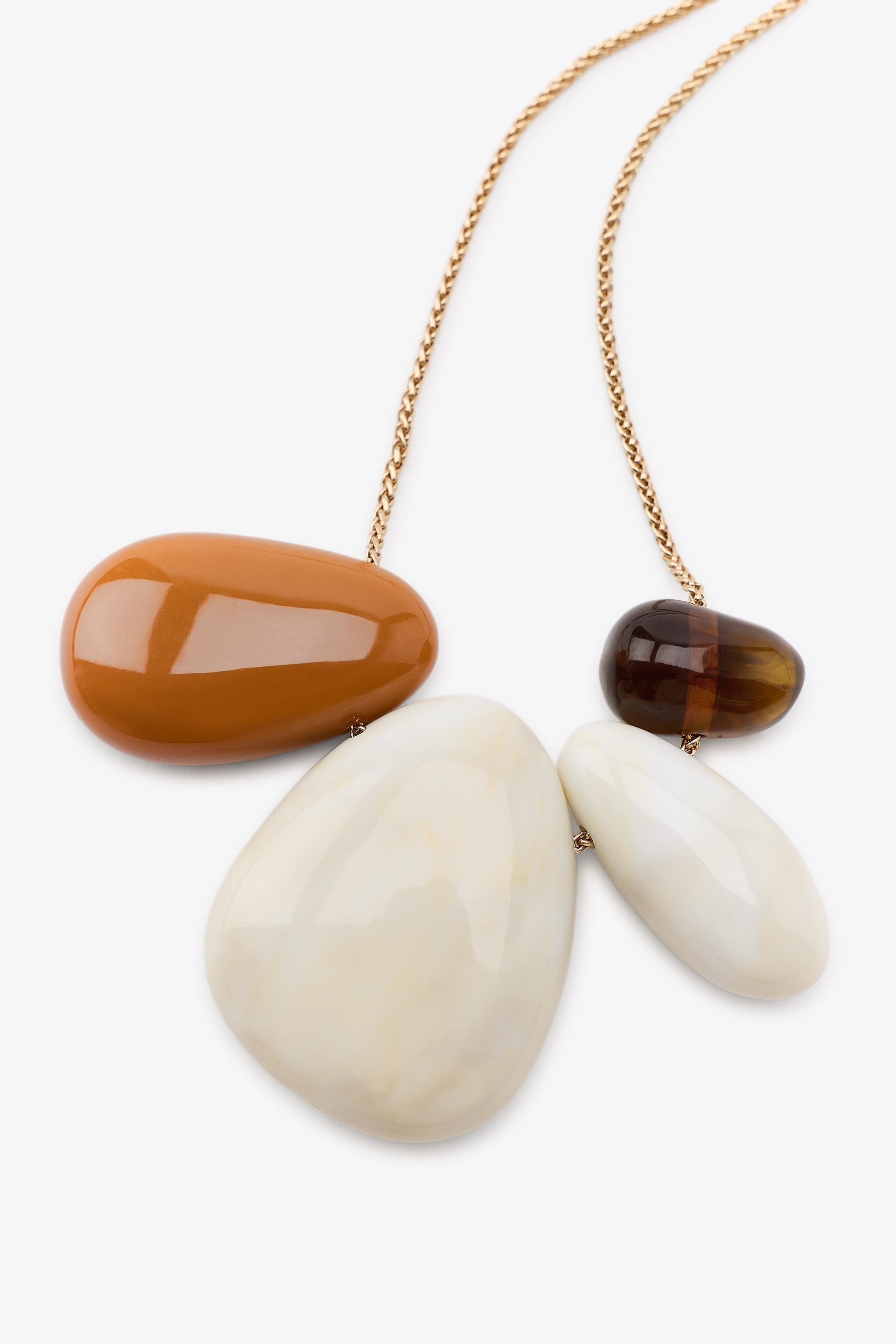 RESIN STONE CHAIN NECKLACE | Zara US