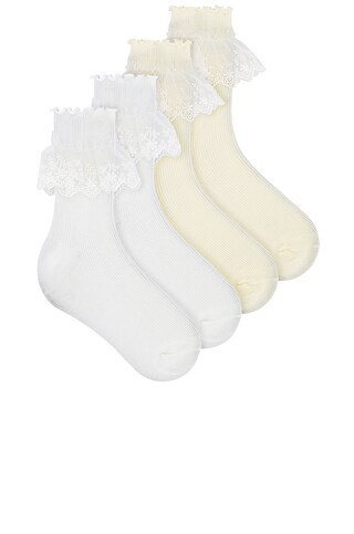 Casa Clara Portugal Sock Set in Cloud & Champagne from Revolve.com | Revolve Clothing (Global)