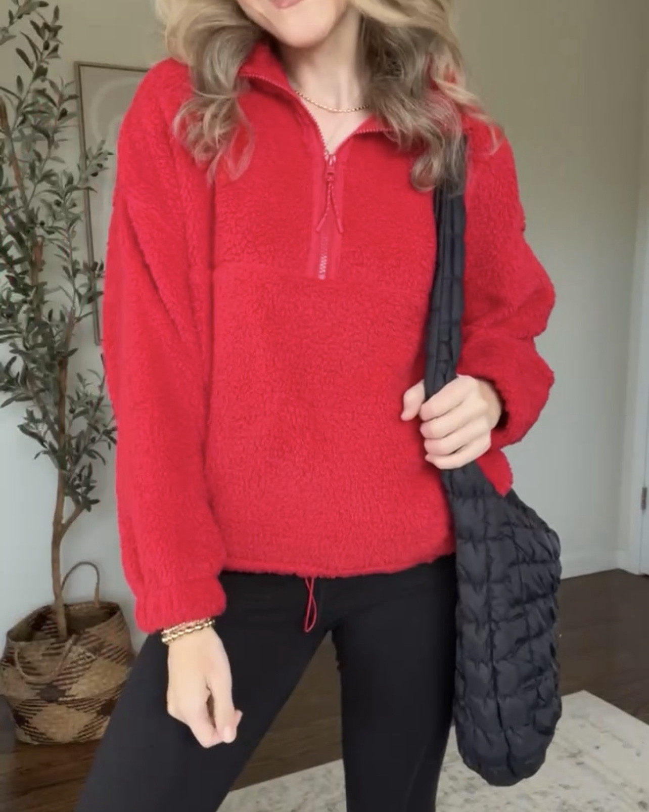 Winter tops at Walmart! I sized up one size to a medium in each of these for a relaxed fit and to ensure sleeves are long enough (I’m 5’8”), otherwise, they do fit true to size. Size 0X in the “Cheers” sweater. #walmartfashion 

#LTKOver40 #LTKFindsUnder50 #LTKFindsUnder100