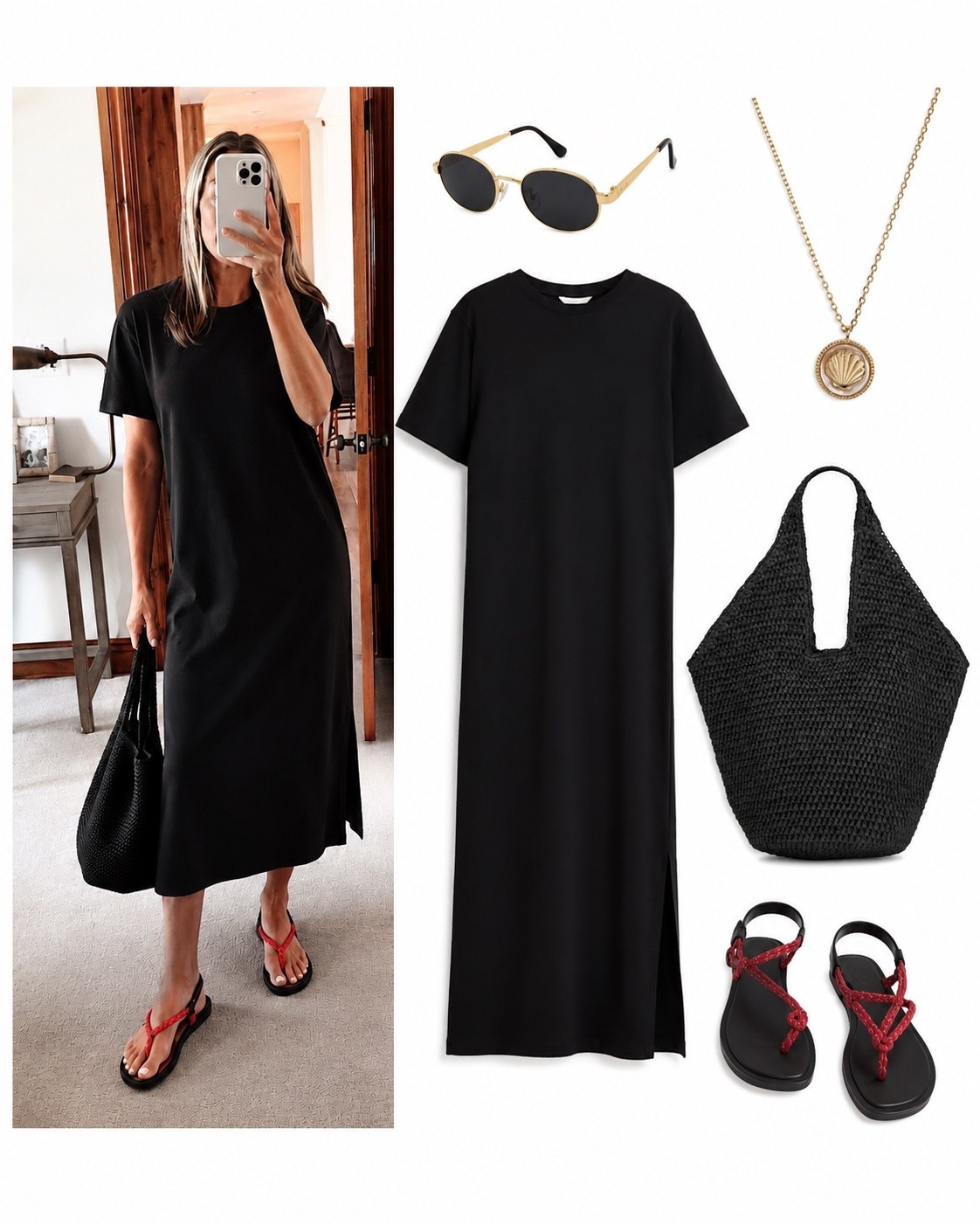 A $24 T-shirt dress for Summer? Yes please ✔️ can also double as a swimsuit coverup, so I’ve linked my new favorite bikini here as well