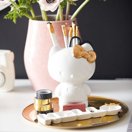Hello Kitty® Pencil/Brush Holder | Pottery Barn Teen