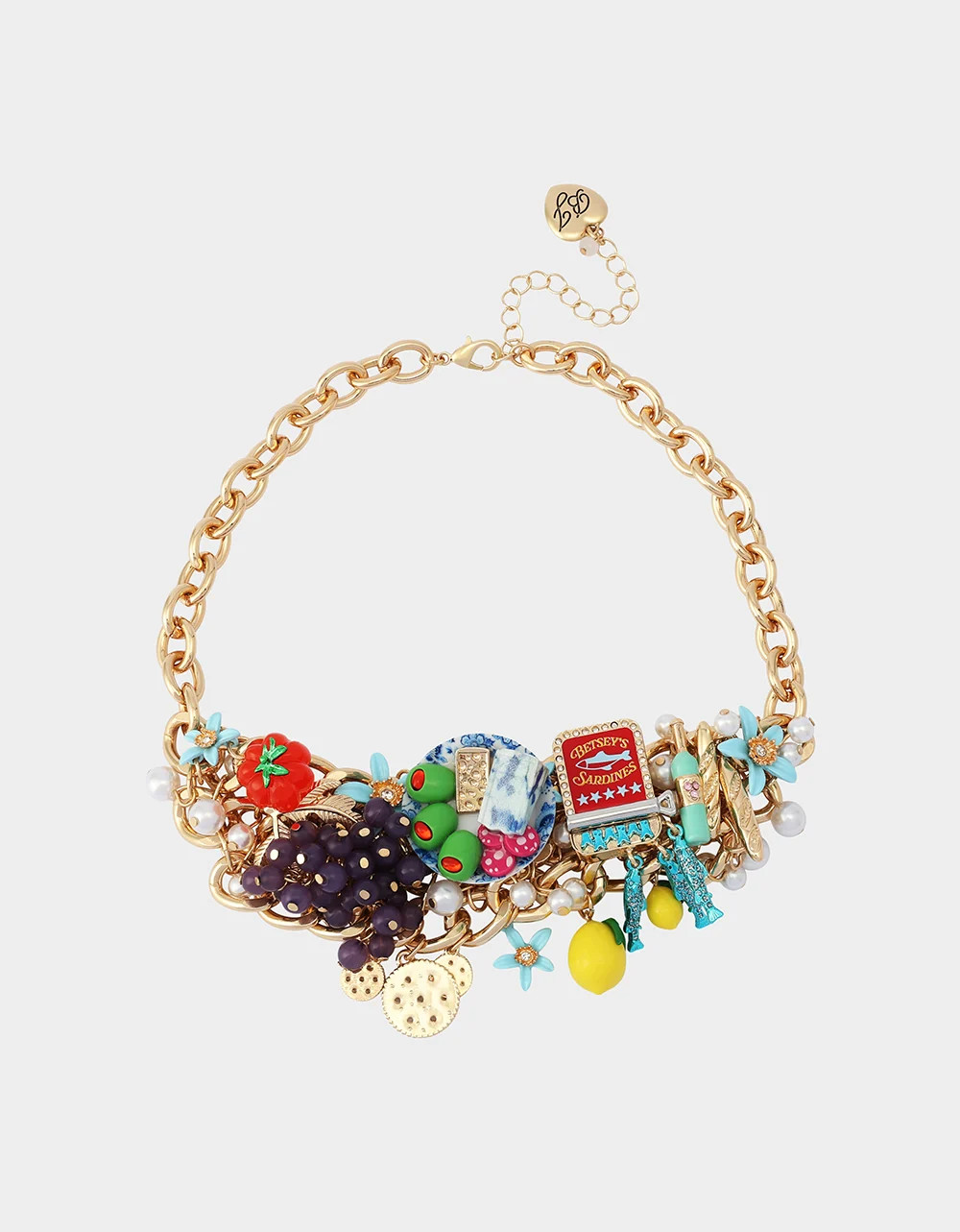 CHARCUTERIE BAUBLE FRONT Multi Food-Themed Women's Statement Necklace | Betsey Johnson