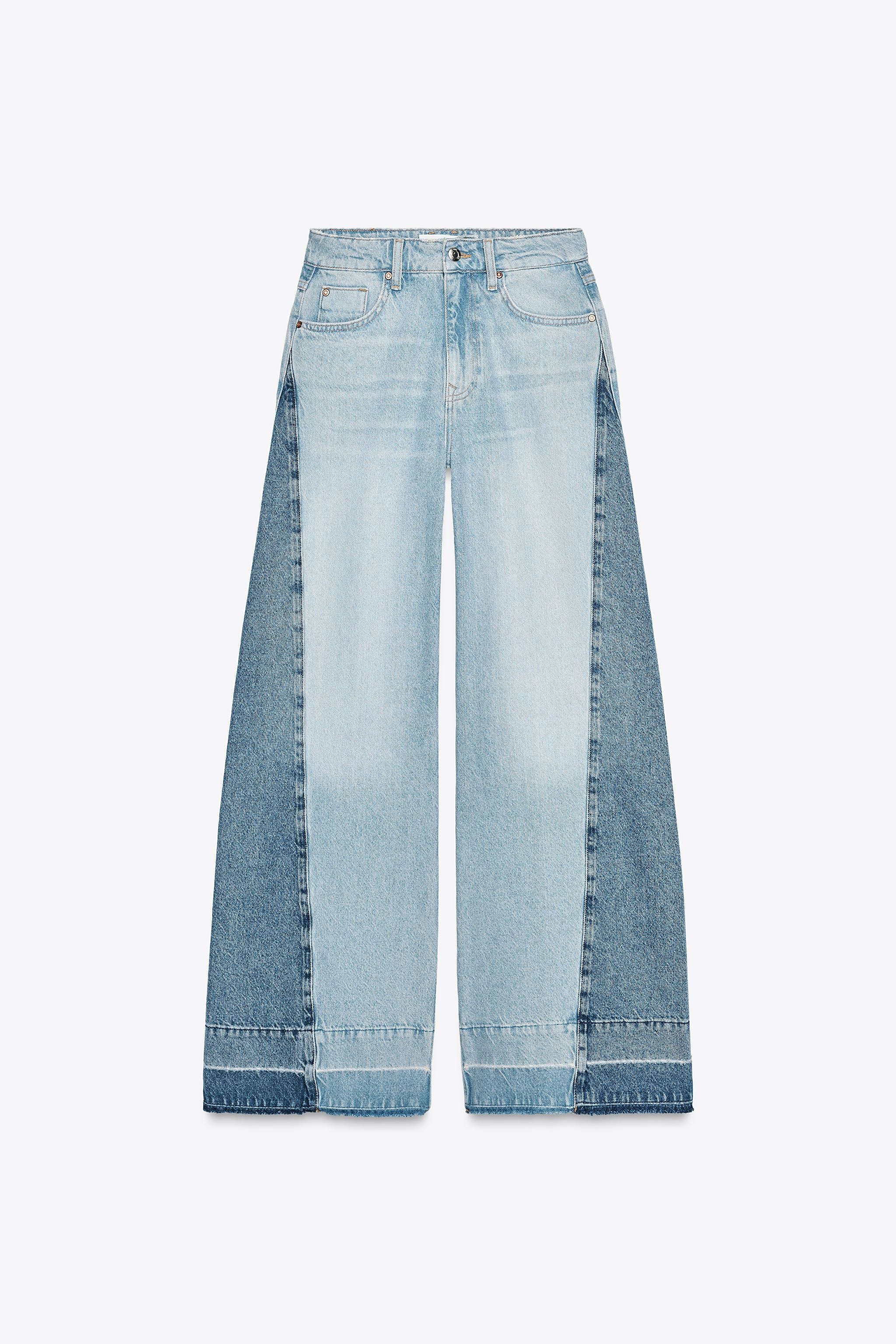Z1975 WIDE LEG HIGH-WAIST COMBINED JEANS | Zara US