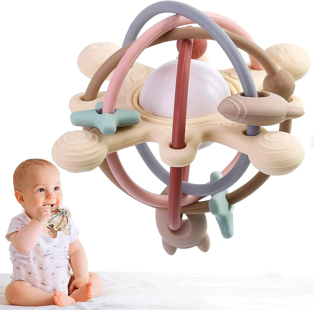 HHMY Teething Toys for Babies 0-6-12-36 Months,Soft Silicone Montessori Toys for Baby Toys 6 to 1... | Amazon (US)