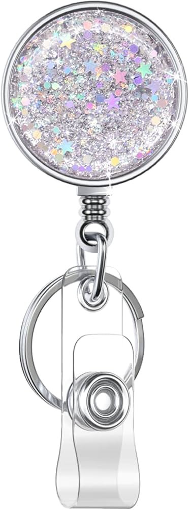Retractable Badge Holder, Retractable Badge Reels,Lightweight Plastic Badge Reel Card Holder with... | Amazon (US)