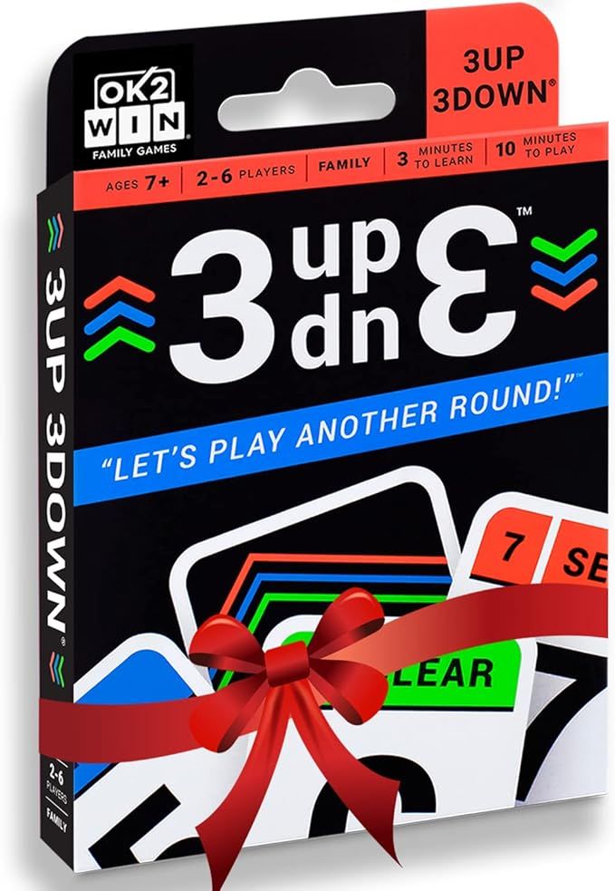 3 Up 3 Down Card Game - Super Fun for Family Games Night Stocking Stuffer - Award Winning 2 Playe... | Amazon (US)