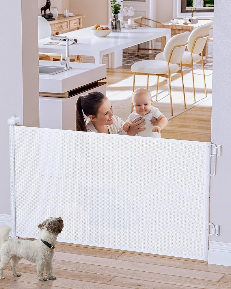 Cumbor Dog Gate Retractable Baby Gates for Doorways, Family & Mom's Choice Awards Winner- 55" Wid... | Amazon (US)