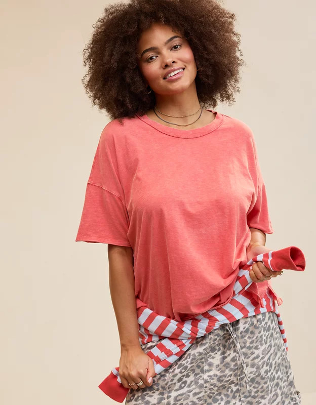 Aerie Oversized Crew Boyfriend T-Shirt | Aerie