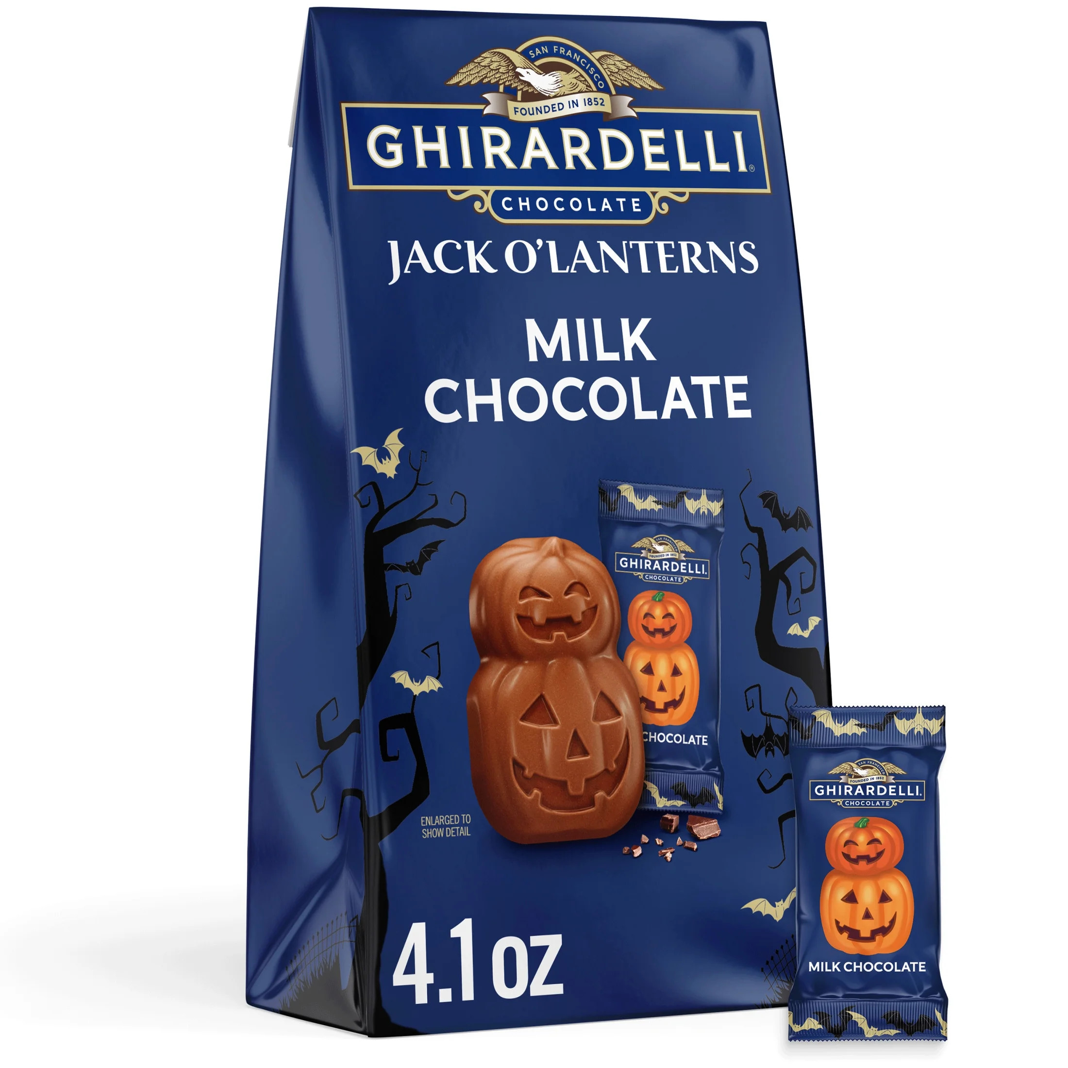 GHIRARDELLI Milk Chocolate Jack O' Lanterns, 4.1 oz Bag - Walmart.com | Walmart (US)