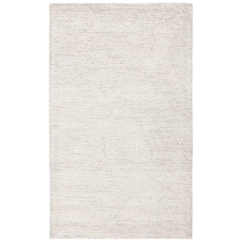 Airan Abstract Handmade Tufted Wool Beige/Ivory Area Rug | Wayfair North America