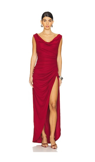 Kora Maxi Dress in Oxblood Winter Formal Dress Winter Formal Wedding Guest Dress Winter Dresses 2025 | Revolve Clothing (Global)