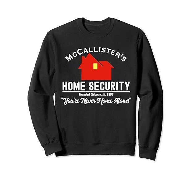 McCallister's Home Security Christmas Alone Chicago Burglars Sweatshirt | Amazon (US)