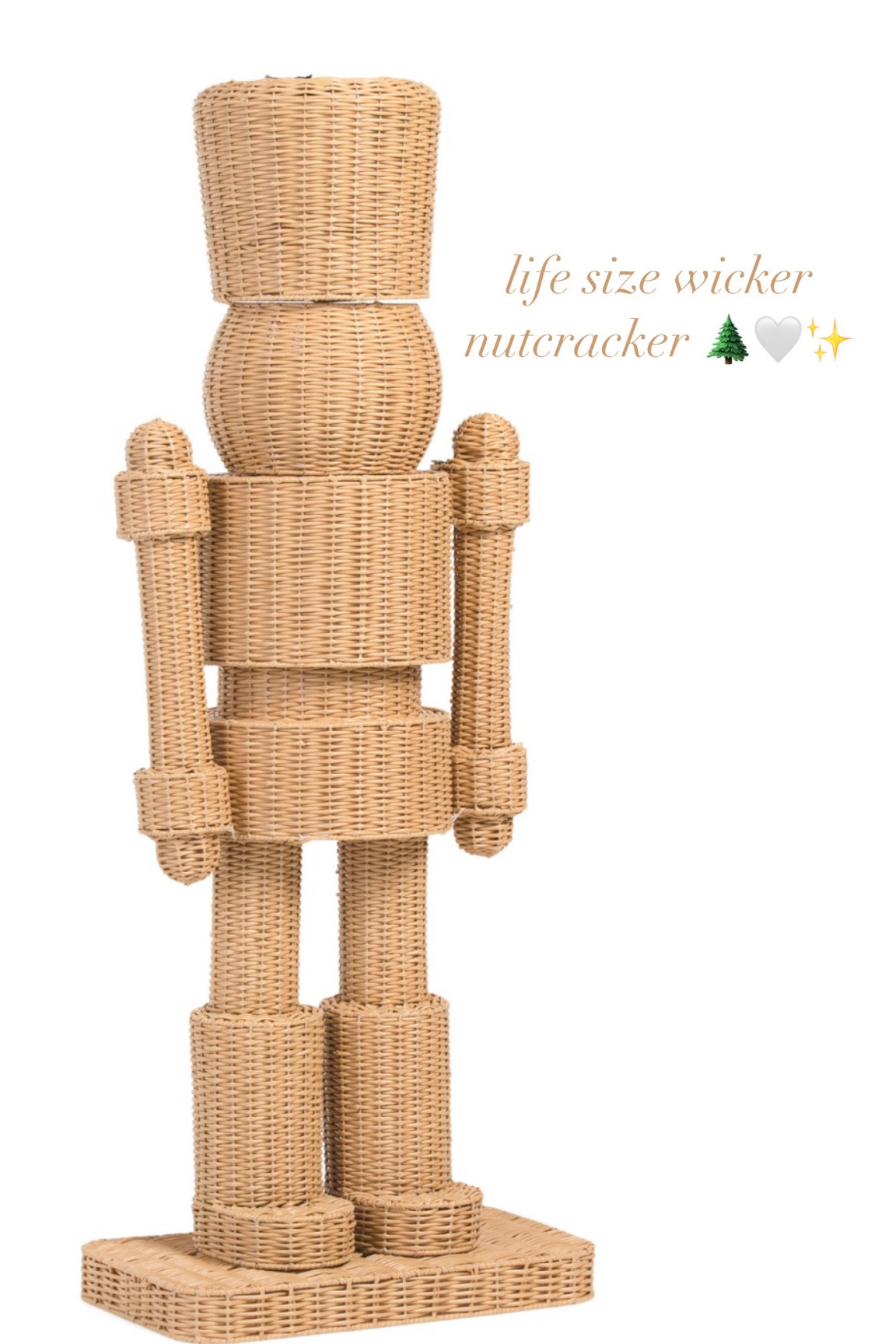 OMG! Life size wicker nutcracker from T.J. Maxx online 🌲🤍✨ 

#LTKHome #LTKSeasonal #LTKHoliday
