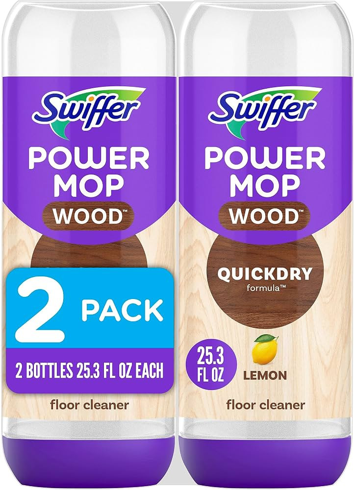 Swiffer Power Mop Wood Refill Solution, QuickDry Hardwood Floor Cleaner for Mopping Home, Bathroo... | Amazon (US)
