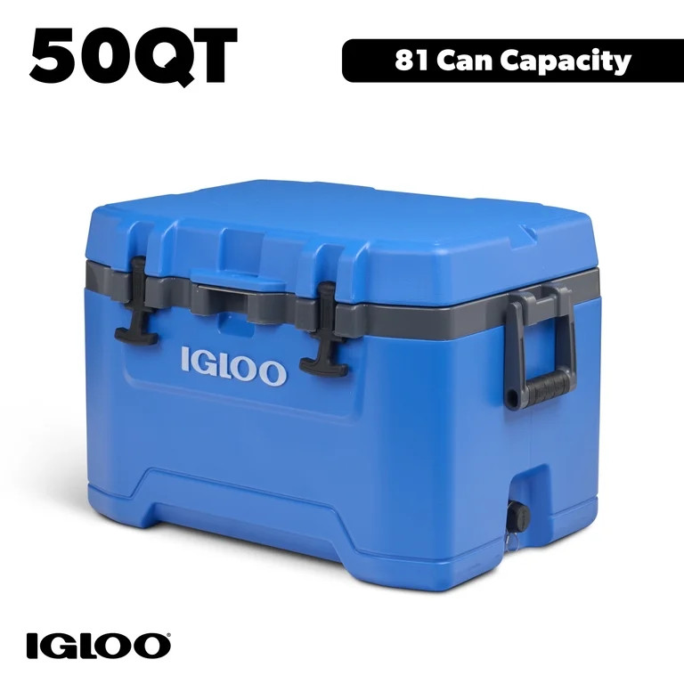Igloo 50 QT Overland Ice Chest Cooler, Blue | Walmart (US)
