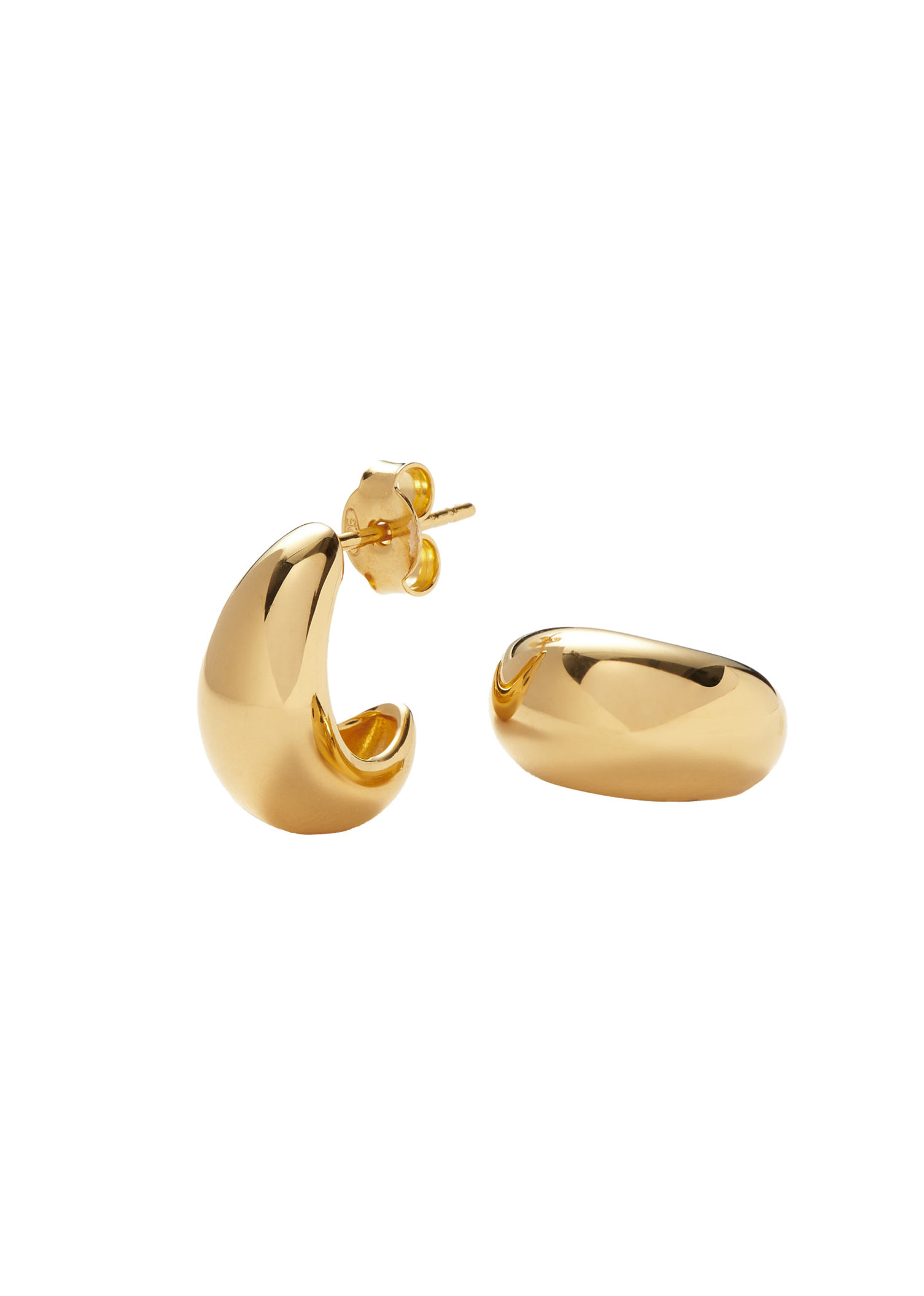 Savi Dome small 18kt gold-plated hoop earrings | Harvey Nichols
