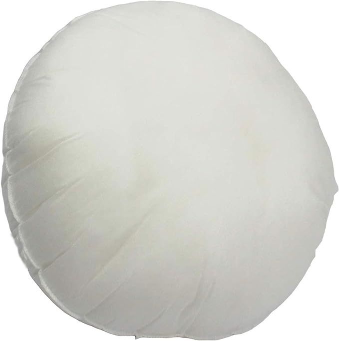 Mybecca 16 inch Round Pillow Insert Sham Square Form Polyester Premium Stuffer, Standard/White -G... | Amazon (US)