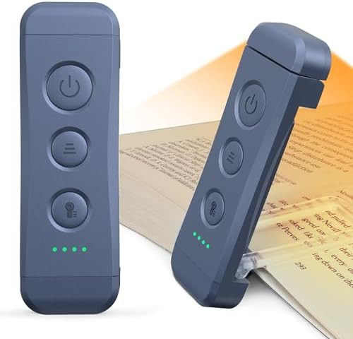 Glocusent USB Rechargeable Book Light, Portable Clip-on LED Reading Light, Reading Lights for Boo... | Amazon (US)
