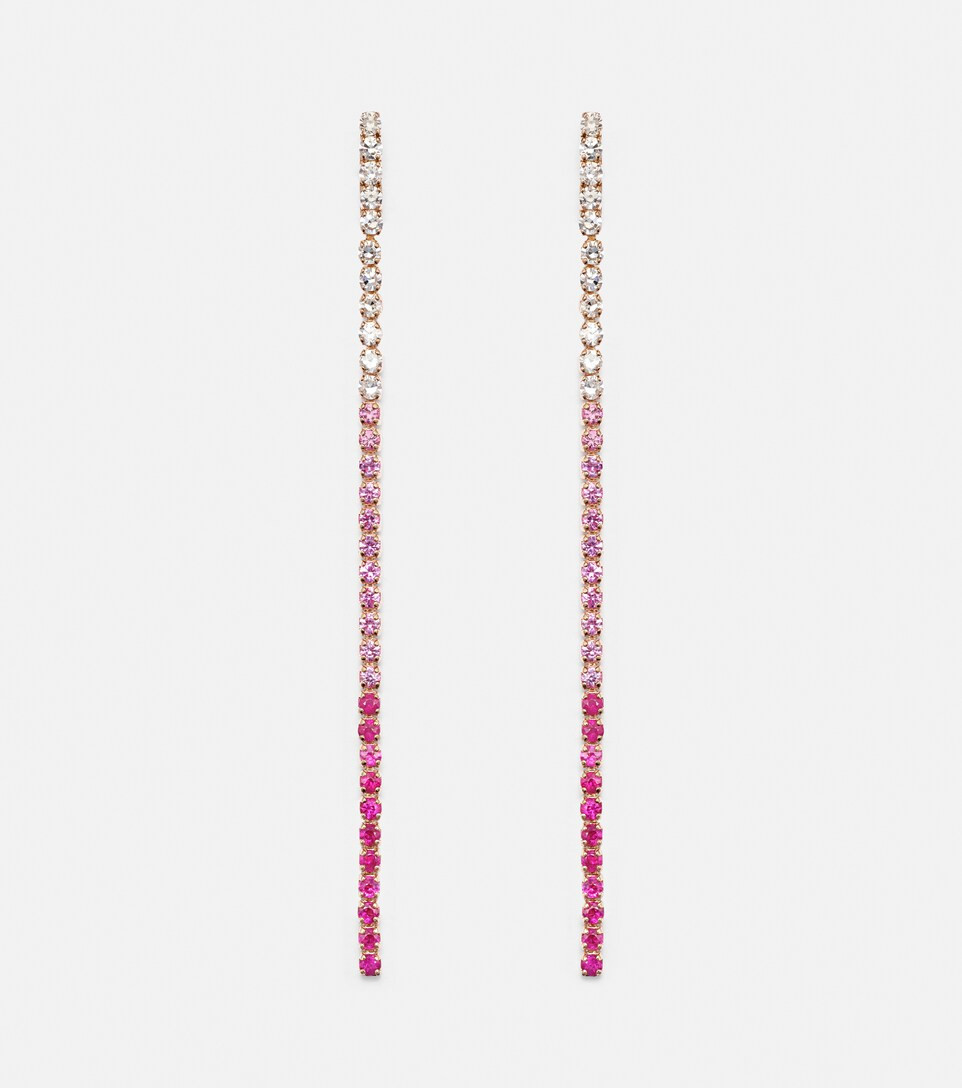 Single Thread Drop 18kt rose gold earrings with diamonds | Mytheresa (US/CA)