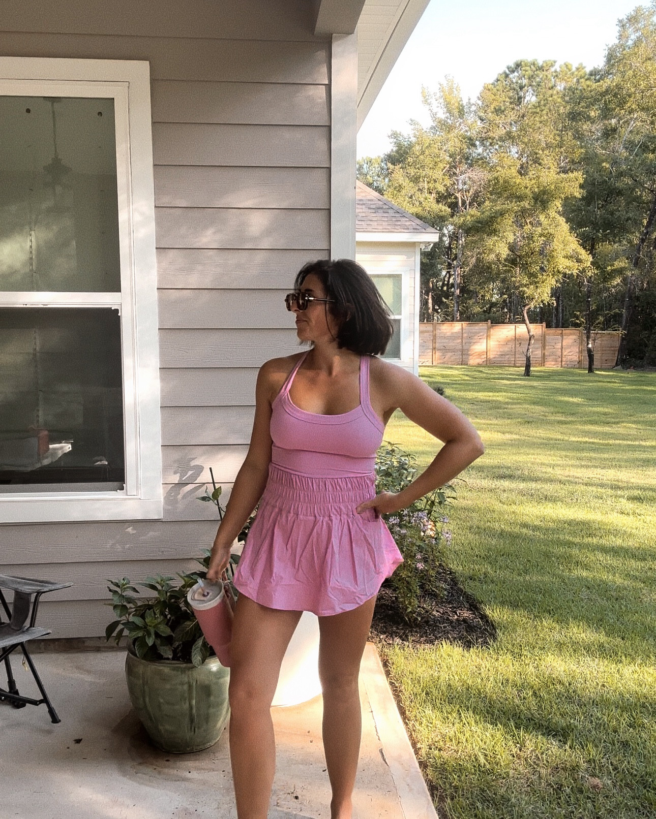 My go-to Work fit 🩷 love this one so much I have it in 3 colors 🫶🏼 #outfit #onesie #jumpsuit #romper #athleisure #workoutfit #workoutoutfit #ootd #beachoutfit #amazon #amazonfinds

#LTKFindsUnder50 #LTKSeasonal #LTKStyleTip