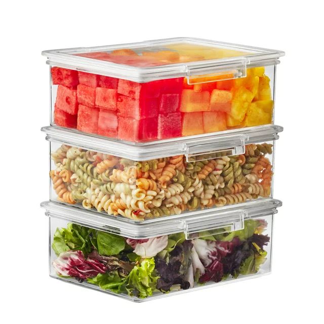The Home Edit Food Storage Containers, Plastic Food Storage, Pack of 3, Clear | Walmart (US)