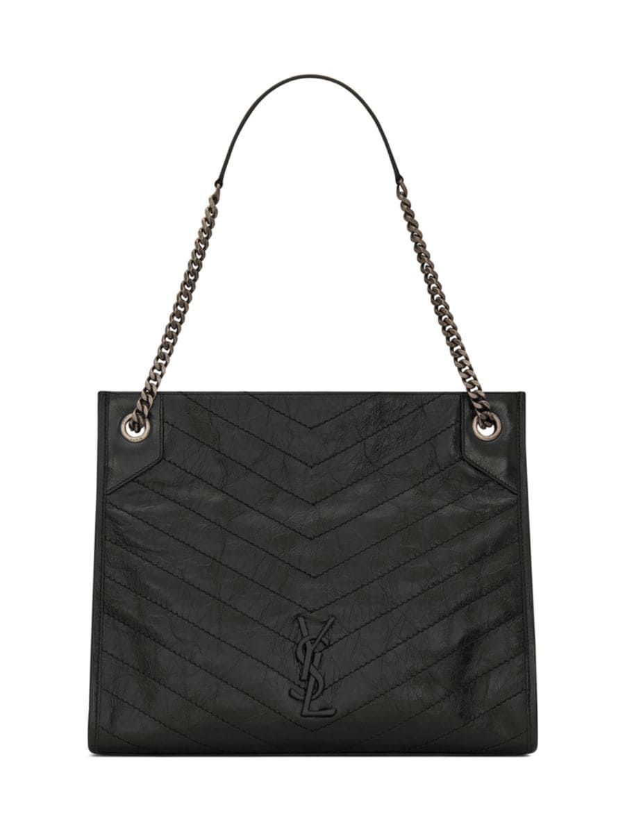 Saint Laurent Niki Medium Shopping Bag In Crinkled Vintage Leather | Saks Fifth Avenue