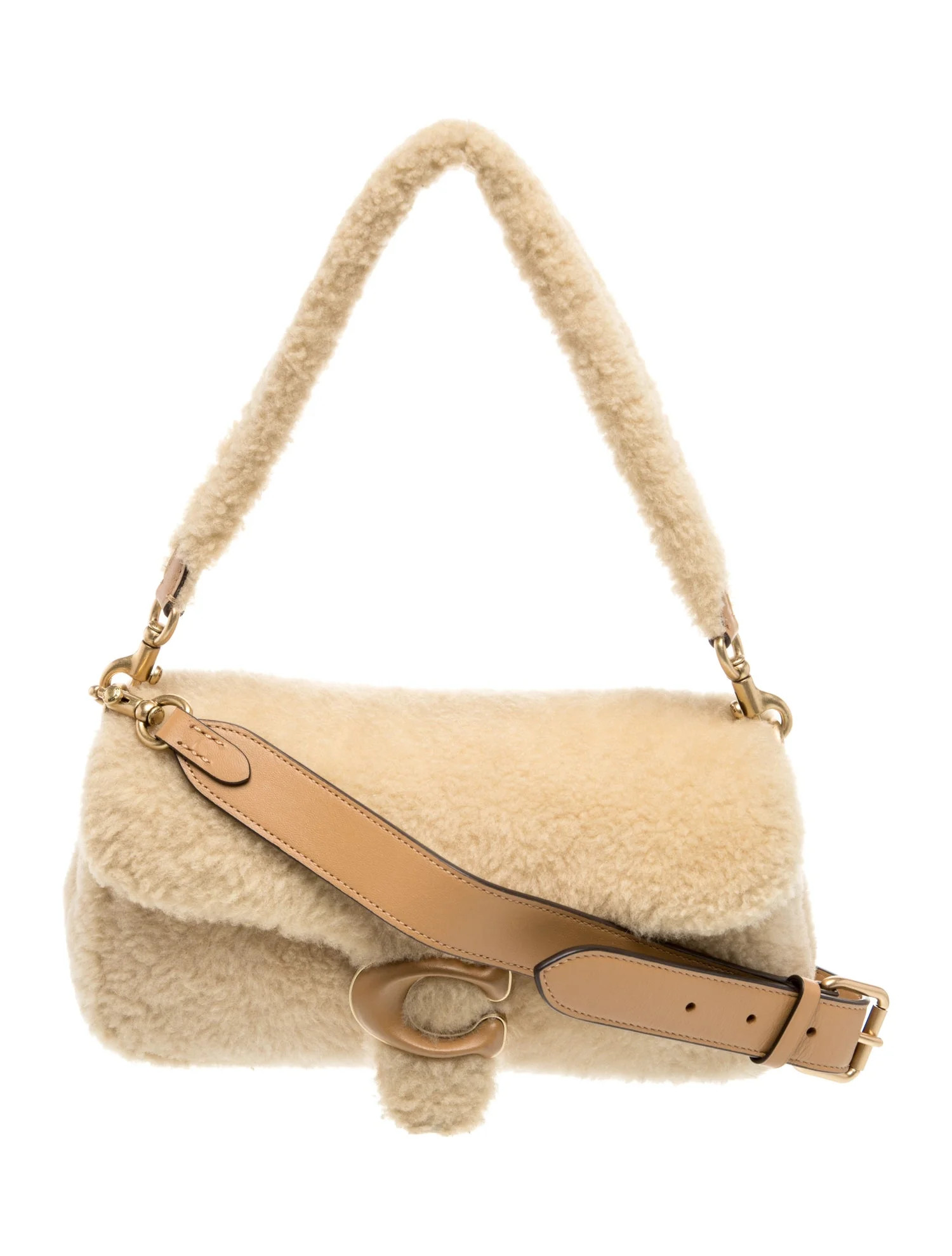Coach Shearling Pillow Tabby 26 - Neutrals Shoulder Bags, Handbags - CCH109240 | The RealReal | The RealReal