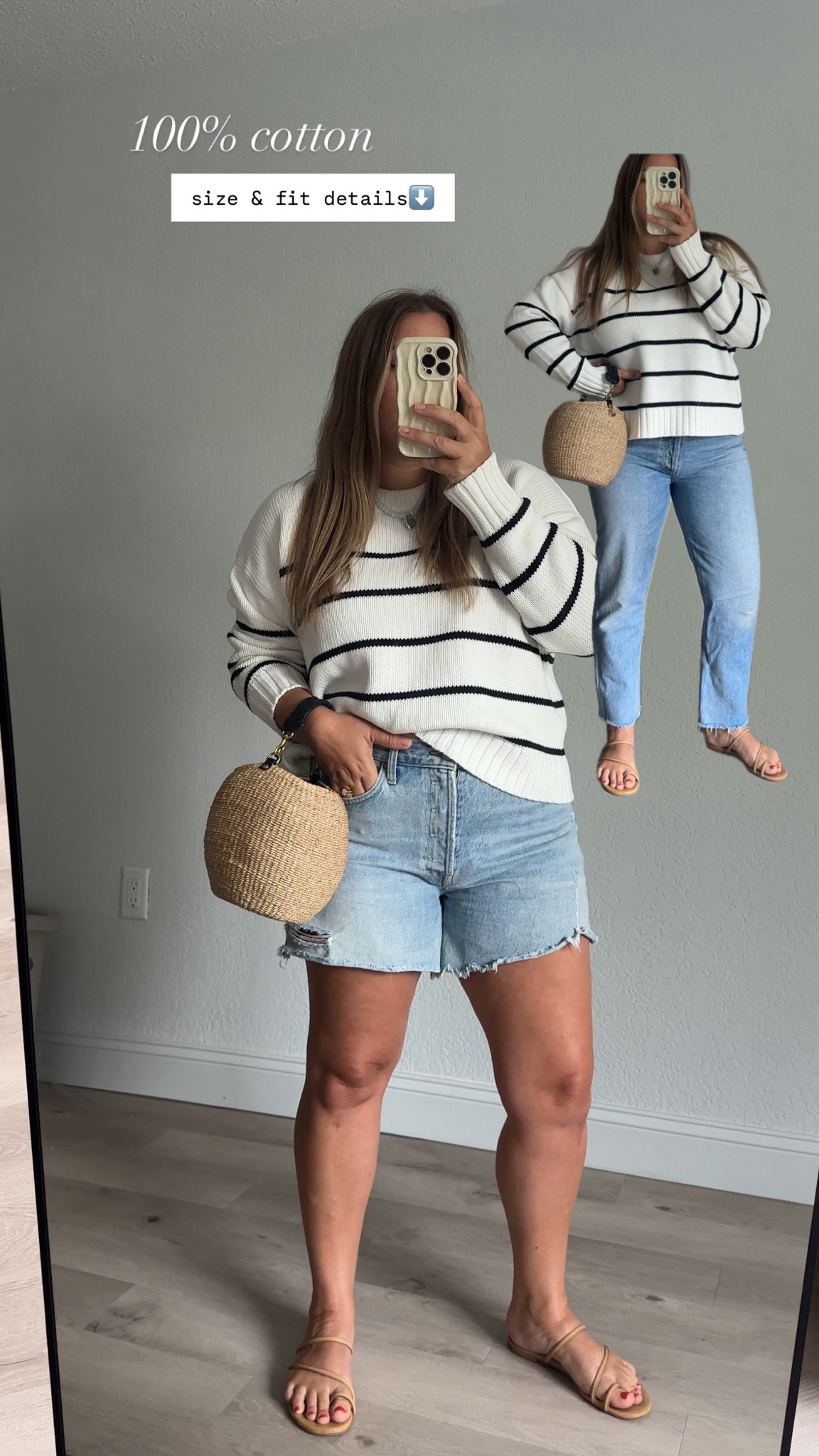 Sweater tts- Im in medium

Shorts i size up one

Quince
Agolde
Jeans