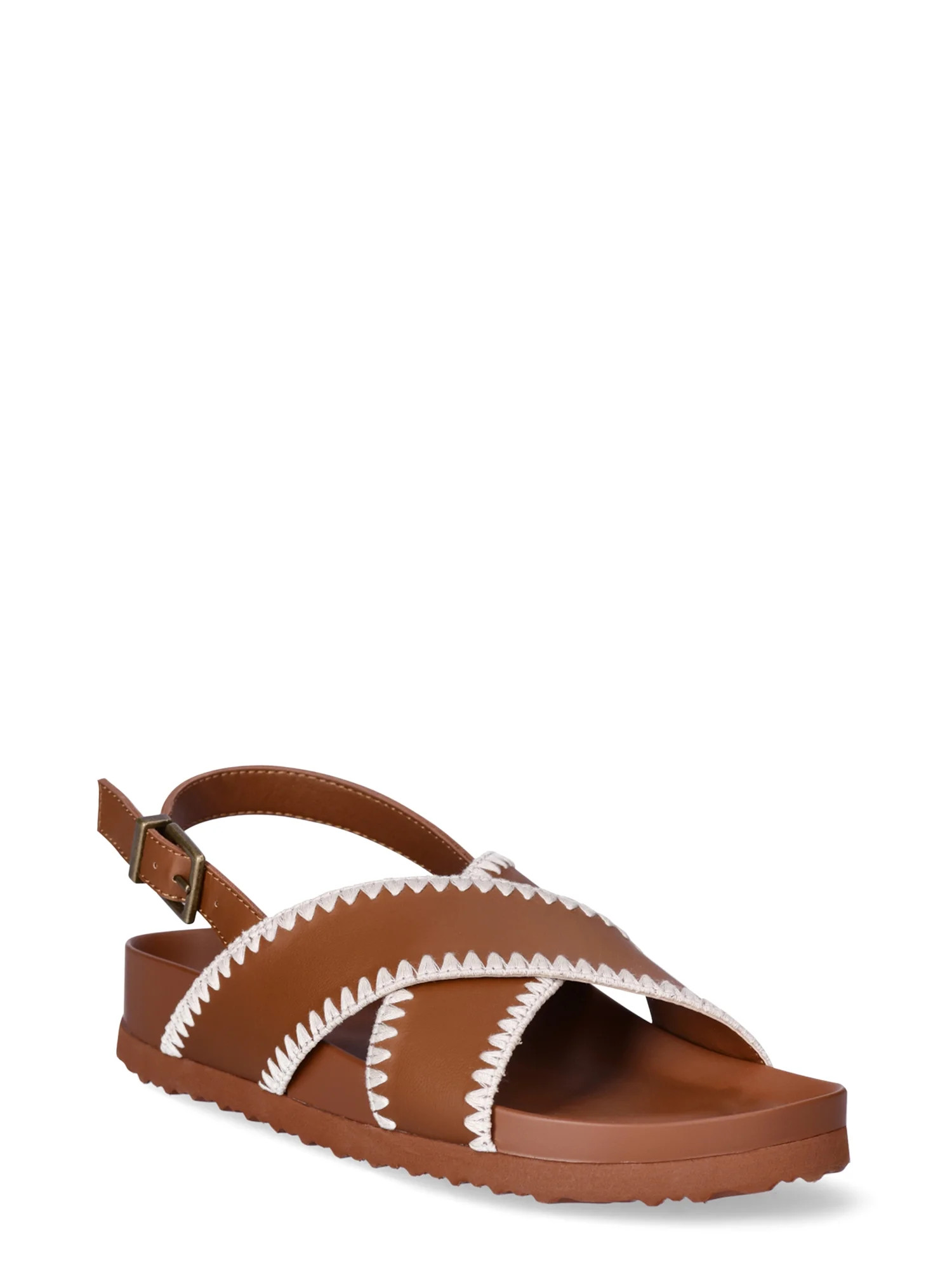 Time and Tru Women's X-Band Footbed Sandals | Walmart (US)