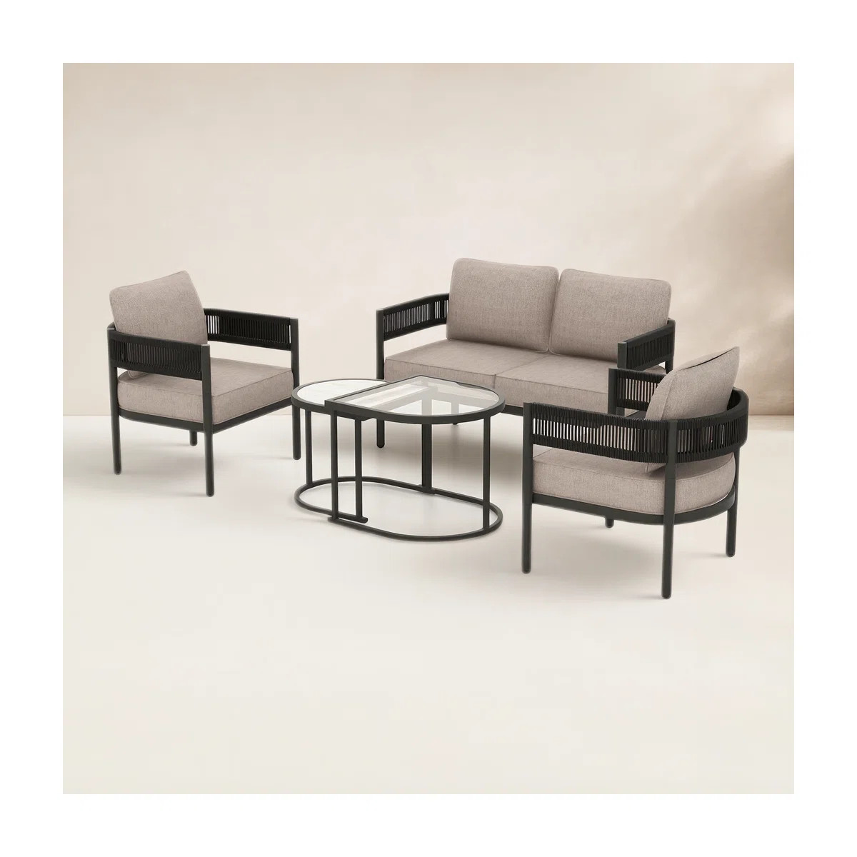 Alexandria 5 Piece Multiple Chairs Seating Group with Cushions | Wayfair North America