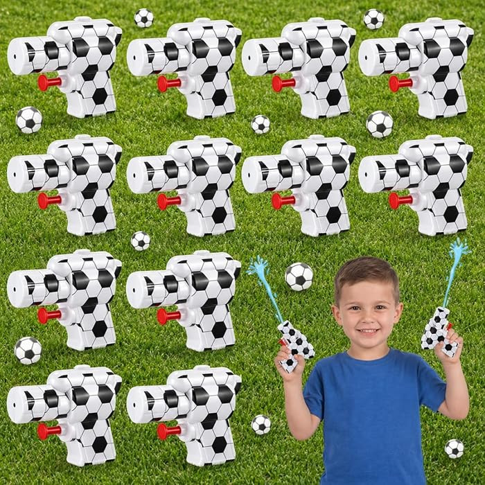 Jenaai 12 Pack Soccer Water Guns Soccer Themed Party Favors for Kids | Amazon (US)