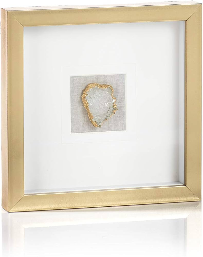 Zodax Muzo Gold Crystal Wall Decor, 12 x 12 Wall & Tabletop Frame, 12" x 12" | Amazon (US)