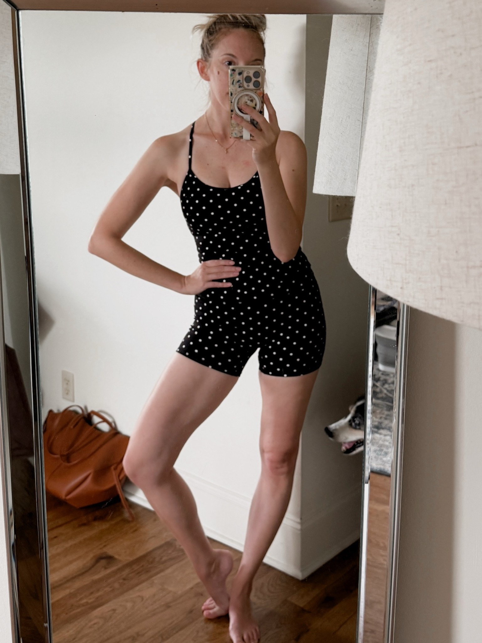 Polkadot workout set by BarbiGia. Polkadot trend. Athletic gym outfit.

#LTKfitnessgoals #LTKmomlife #LTKActive