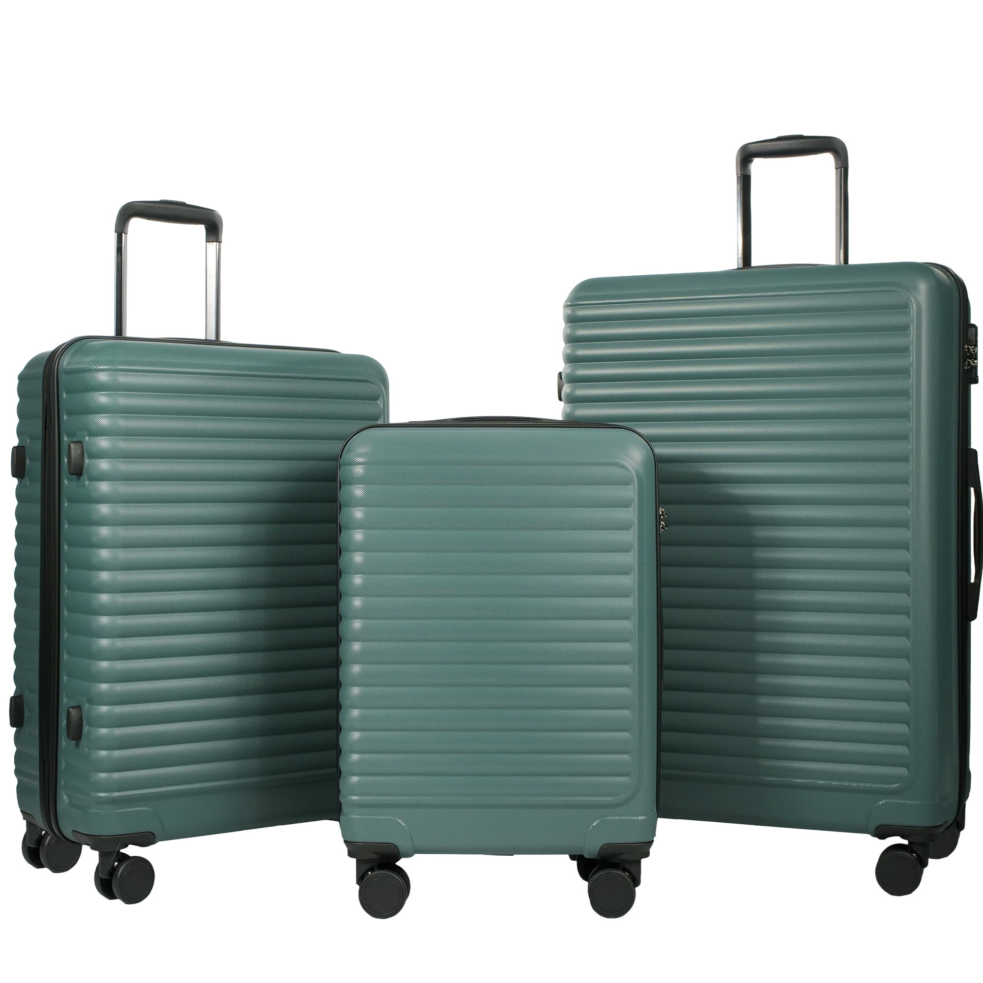 Travelhouse 3 Piece Hardside Luggage Set Hardshell Lightweight Suitcase with TSA Lock Spinner Whe... | Walmart (US)