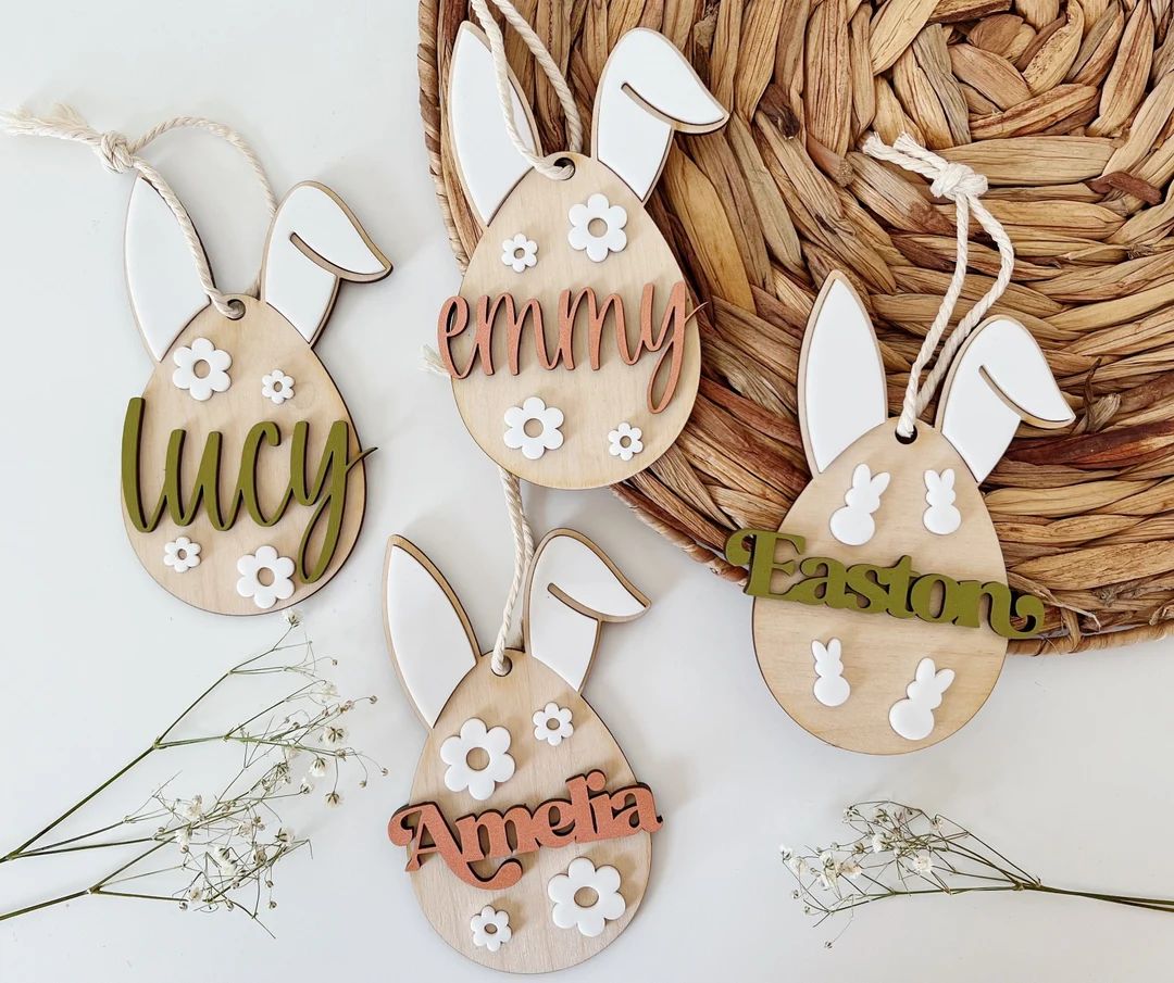 Easter Bunny Basket Tag / Easter Basket Tag / personalized Easter Basket Tag | Etsy (US)