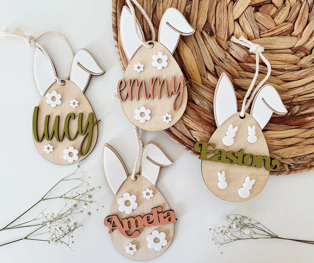 Easter Bunny Basket Tag / Easter Basket Tag / personalized Easter Basket Tag | Etsy (US)