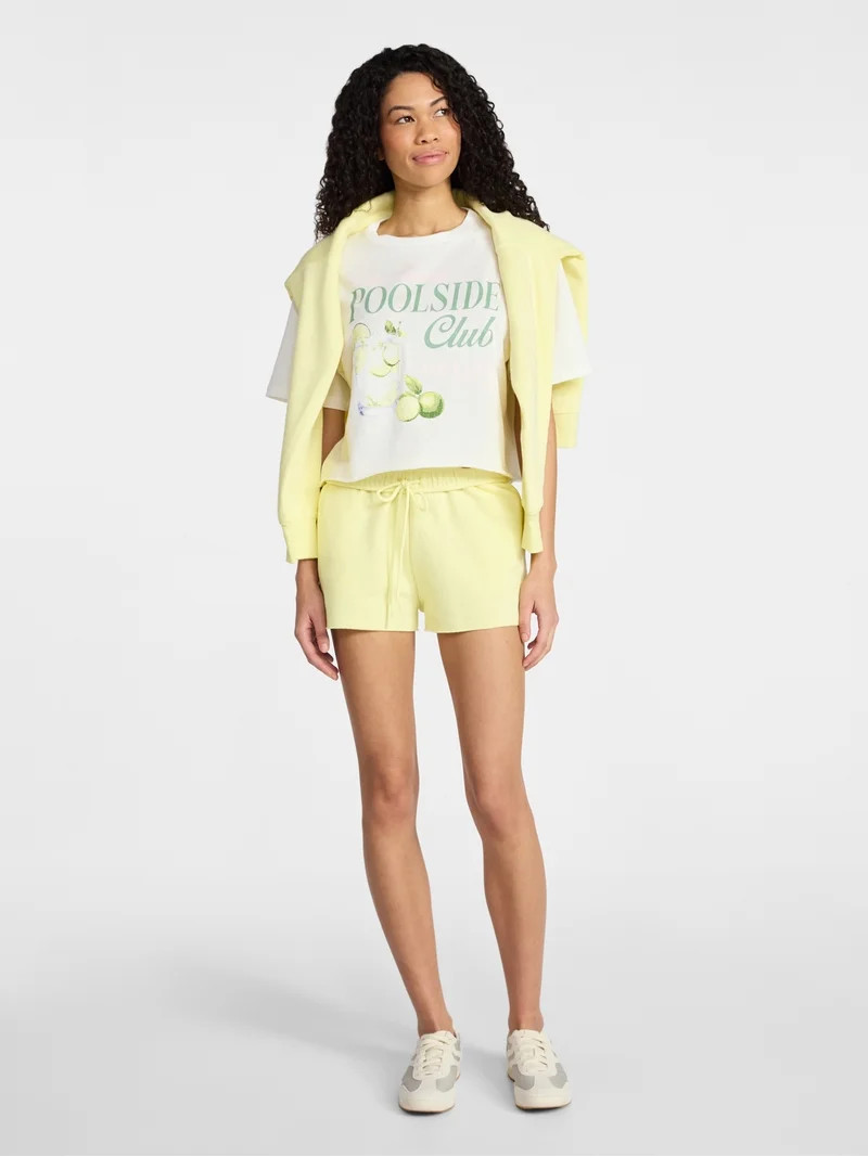 No Boundaries Boxy Cropped Graphic Tee, Women's XXS-XXL | Walmart (US)