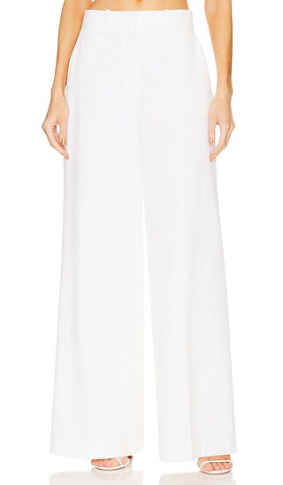 High Waist Wide Trouser in White | Revolve Clothing (Global)