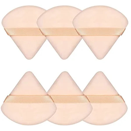 Egebert 6 Pieces Powder Puff Face Triangle Makeup Puff Cosmetic Foundation Sponge Soft Velour Puff f | Walmart (US)