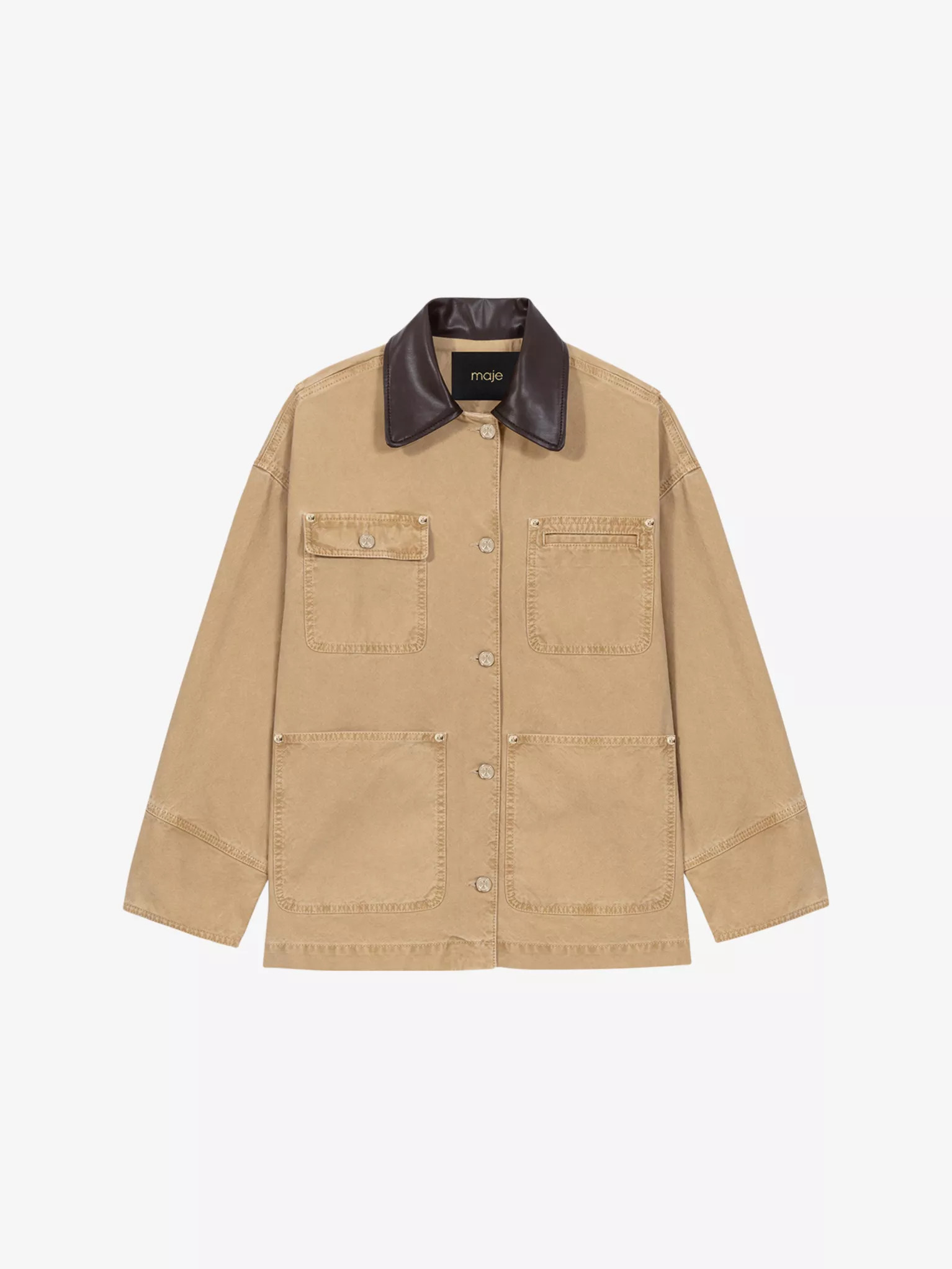 Collared Pleated-Back Denim Jacket | Selfridges