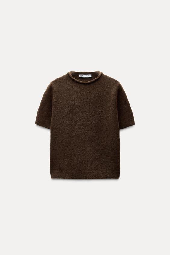 SOFT KNIT SHORT SLEEVE SWEATER | Zara US