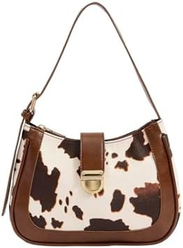 Floerns Women's Western Cow Print Shoulder Bag Handbag Buckle Underarm Clutch Purse | Amazon (US)